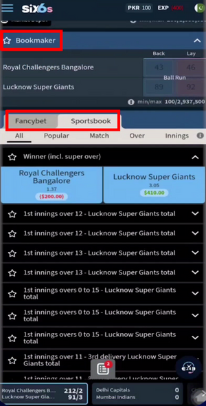 Fancybet market, sportsbook market in six6s is the gateway of Place Bets on Six6s