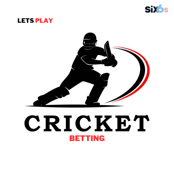 image of a batsman playing a shot in live cricket betting at six6s